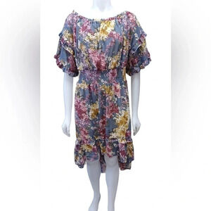 Umgee Off The Shoulder  Floral Dress Size XL